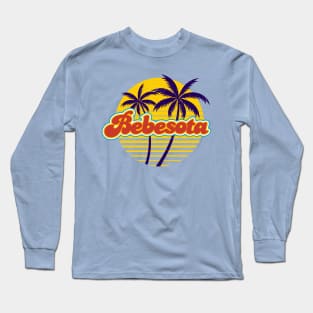 Bebesota - palm trees - vintage design Long Sleeve T-Shirt